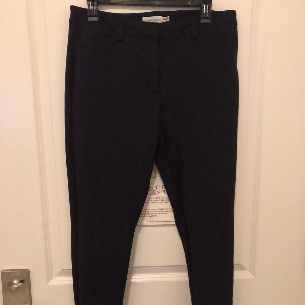 Navy Calvin Klein Skinny Leg Dress Pants